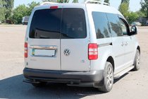 Volkswagen Caddy 2004–2010 Aizmugurējais loks AK003-2 Black (2 gab., nerūsējošais tērauds) foto 4