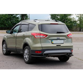 Aizmugurējais aizsargloks AK002-3 Black (nerūsējošais tērauds) Ford Kuga/Escape 2013–2019 foto 2
