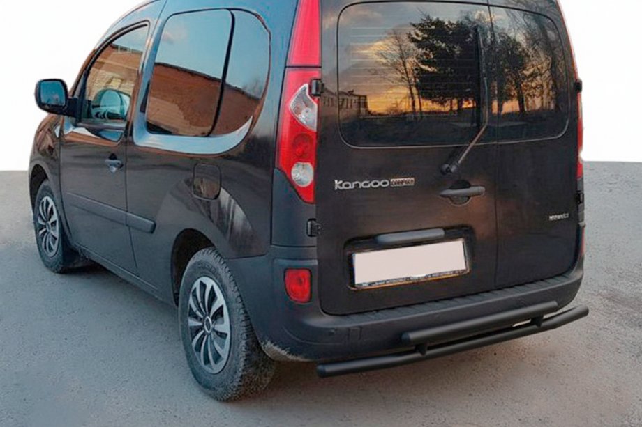 Renault Kangoo 2008–2020 Aizmugures aizsargloks AK002-2 Black (nerūsējošais tērauds) Image