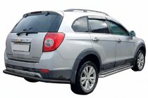 Chevrolet Captiva 2006–2019 Aizmugures aizsargstienis AK005 Black (nerūsējošais tērauds) foto 3