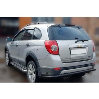 Aizmugures aizsargstienis AK005 Black (nerūsējošais tērauds) Chevrolet Captiva 2006–2019 foto 1