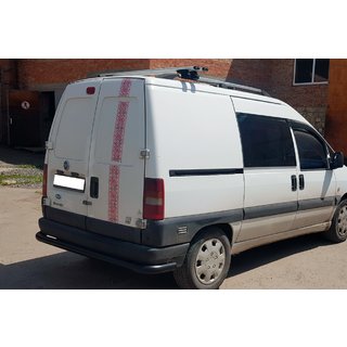 Aizmugures aizsargstienis AK005 Black (nerūsējošais tērauds) Fiat Scudo 1996–2007 foto 3