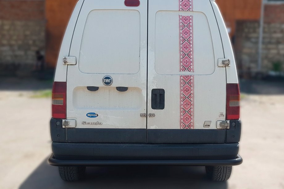 Fiat Scudo 1996–2007 Aizmugures aizsargstienis AK005 Black (nerūsējošais tērauds) Image