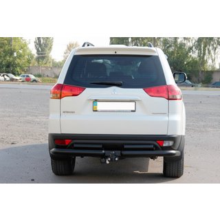Aizmugurējā bampera aizsargs AK003-Special Black (2 gab., nerūsējošais tērauds) Mitsubishi Pajero Sport 2008–2015 foto 2