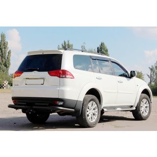 Aizmugurējā bampera aizsargs AK003-Special Black (2 gab., nerūsējošais tērauds) Mitsubishi Pajero Sport 2008–2015 foto 3
