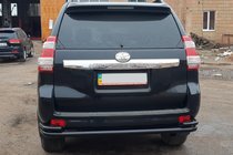 Toyota Land Cruiser Prado 150 2009–2023 Aizmugurējais aizsargstienis AK005-2 Black (nerūsējošais tērauds) foto 2