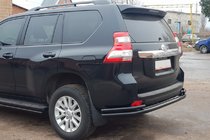 Toyota Land Cruiser Prado 150 2009–2023 Aizmugurējais aizsargstienis AK005-2 Black (nerūsējošais tērauds) foto 3