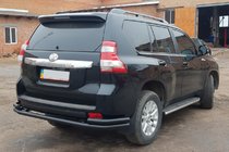Toyota Land Cruiser Prado 150 2009–2023 Aizmugurējais aizsargstienis AK005-2 Black (nerūsējošais tērauds) foto 4