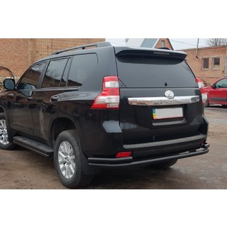 Aizmugurējais aizsargstienis AK005-2 Black (nerūsējošais tērauds) Toyota Land Cruiser Prado 150 2009–2023 foto 1