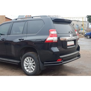 Aizmugurējais aizsargstienis AK005-2 Black (nerūsējošais tērauds) Toyota Land Cruiser Prado 150 2009–2023 foto 3