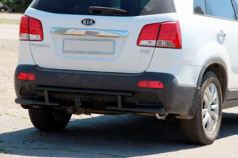 Kia Sorento II XM 2009–2014 Aizmugures aizsargloks AK002-2 Black (nerūsējošais tērauds) Image