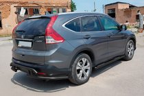 Honda CRV 2012–2016 Aizmugures aizsargstienis AK003-21 Black (nerūsējošais tērauds) foto 5