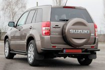 Suzuki Grand Vitara 2005–2017 Aizmugures aizsargstienis AK003-2 Black (nerūsējošais tērauds) foto 3
