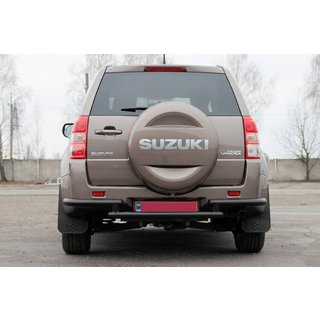 Aizmugures aizsargstienis AK003-2 Black (nerūsējošais tērauds) Suzuki Grand Vitara 2005–2017 foto 1
