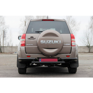 Aizmugures aizsargstienis AK003-2 Black (nerūsējošais tērauds) Suzuki Grand Vitara 2005–2017 foto 1