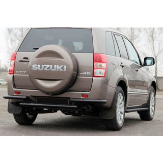 Aizmugures aizsargstienis AK003-2 Black (nerūsējošais tērauds) Suzuki Grand Vitara 2005–2017 foto 2