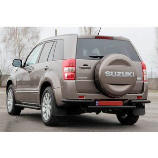 Aizmugures aizsargstienis AK003-2 Black (nerūsējošais tērauds) Suzuki Grand Vitara 2005–2017 foto 3