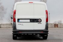 Fiat Doblo II 2010–2022 Aizmugurējais rollbārs AK005/2-Dubults Black (nerūsējošais tērauds) foto 4