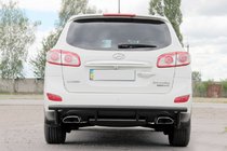Hyundai Santa Fe 2 2006–2012 Aizmugures aizsargloks AK002-2 Black (nerūsējošais tērauds) foto 6