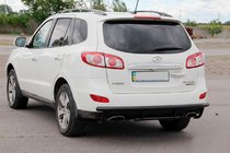 Hyundai Santa Fe 2 2006–2012 Aizmugures aizsargloks AK002-2 Black (nerūsējošais tērauds) foto 3