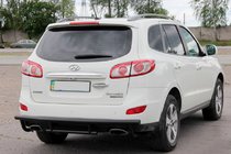Hyundai Santa Fe 2 2006–2012 Aizmugures aizsargloks AK002-2 Black (nerūsējošais tērauds) foto 4