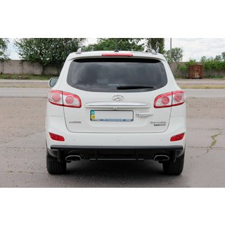 Aizmugures aizsargloks AK002-2 Black (nerūsējošais tērauds) Hyundai Santa Fe 2 2006–2012 foto 1