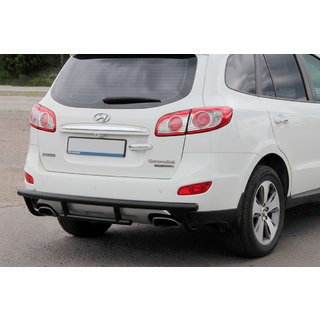 Aizmugures aizsargloks AK002-2 Black (nerūsējošais tērauds) Hyundai Santa Fe 2 2006–2012 foto 2