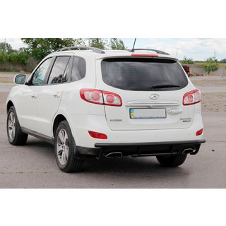 Aizmugures aizsargloks AK002-2 Black (nerūsējošais tērauds) Hyundai Santa Fe 2 2006–2012 foto 3