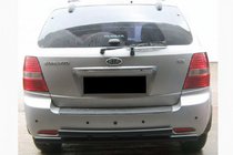 Kia Sorento I BL 2002–2009 Aizmugures aizsargstienis AK002-Dubultais Black (nerūsējošais tērauds) foto 1