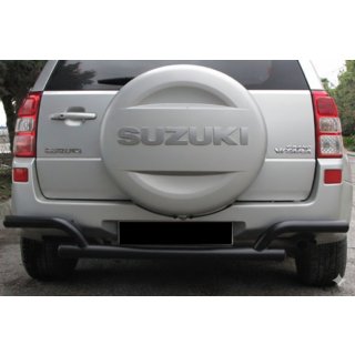 Aizmugures aizsargstienis AK005-2 Black (nerūsējošais tērauds) Suzuki Grand Vitara 2005–2017