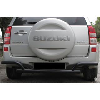 Aizmugures aizsargstienis AK005-2 Black (nerūsējošais tērauds) Suzuki Grand Vitara 2005–2017