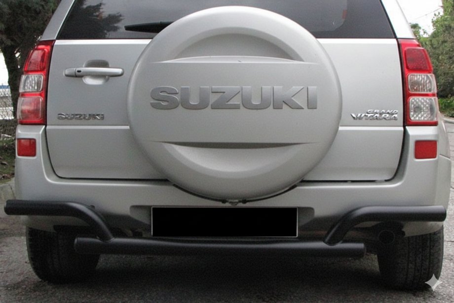 Suzuki Grand Vitara 2005–2017 Aizmugures aizsargstienis AK005-2 Black (nerūsējošais tērauds) Image
