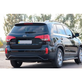 Aizmugurējais loks AK007-2 Black (nerūsējošais tērauds) Kia Sorento II XM 2009–2014 foto 1