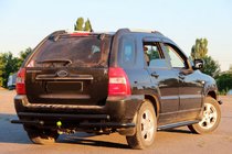 Kia Sportage 2004–2010 Aizmugurējā aizsargstīpa AK007 Black (nerūsējošais tērauds) foto 2