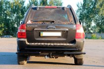 Kia Sportage 2004–2010 Aizmugurējā aizsargstīpa AK007 Black (nerūsējošais tērauds) foto 3