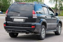 Toyota Land Cruiser Prado 120 2002–2009 Aizmugures aizsargstienis AK008-1 Black foto 3