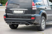 Toyota Land Cruiser Prado 120 2002–2009 Aizmugures aizsargstienis AK008-1 Black foto 4