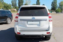 Toyota Land Cruiser Prado 150 2009–2023 Aizmugurējais aizsargstienis AK002-2v1 Black (nerūsējošais tērauds) foto 3