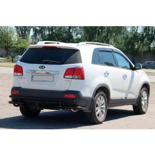Aizmugurējais aizsargstienis AK003-2 Black (nerūsējošais tērauds) Kia Sorento II XM 2009–2014 foto 1