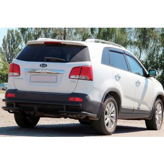Aizmugurējais aizsargstienis AK003-2 Black (nerūsējošais tērauds) Kia Sorento II XM 2009–2014 foto 3