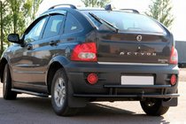 SsangYong Action 2005–2018 Aizmugures aizsargstienis AK005-2 Black (nerūsējošais tērauds) foto 1