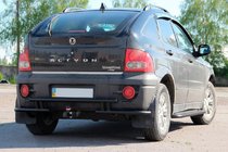 SsangYong Action 2005–2018 Aizmugures aizsargstienis AK005-2 Black (nerūsējošais tērauds) foto 2