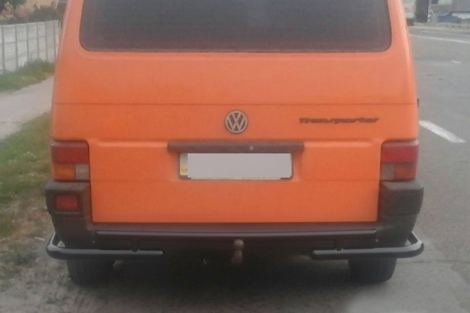 Volkswagen T4 Transporter 1990–2003 Aizmugures loks AK003-2 Black (nerūsējošais tērauds) Image