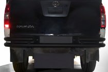 Nissan Navara 2006–2015 Aizmugures aizsargloks AK005-3 Black (nerūsējošais tērauds) foto 1