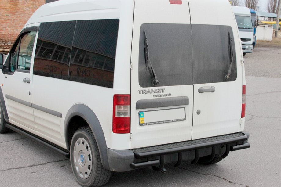 Ford Connect 2010–2013 Aizmugures loks AK-design Black (nerūsējošais tērauds) Image