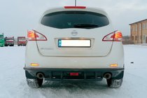 Nissan Murano 2008–2014 Aizmugures aizsargstienis AK Black (nerūsējošais tērauds) foto 3