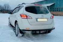 Nissan Murano 2008–2014 Aizmugures aizsargstienis AK Black (nerūsējošais tērauds) foto 2