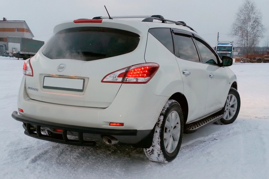 Nissan Murano 2008–2014 Aizmugures aizsargstienis AK Black (nerūsējošais tērauds) Image