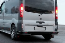 Opel Vivaro 2001–2015 Aizmugurējais aizsargstienis AK-Special Black (nerūsējošais tērauds) foto 4