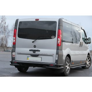 Aizmugurējais aizsargstienis AK-Special Black (nerūsējošais tērauds) Opel Vivaro 2001–2015 foto 2